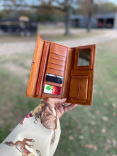 Load image into Gallery viewer, Floral Tooled Leather Wallet
