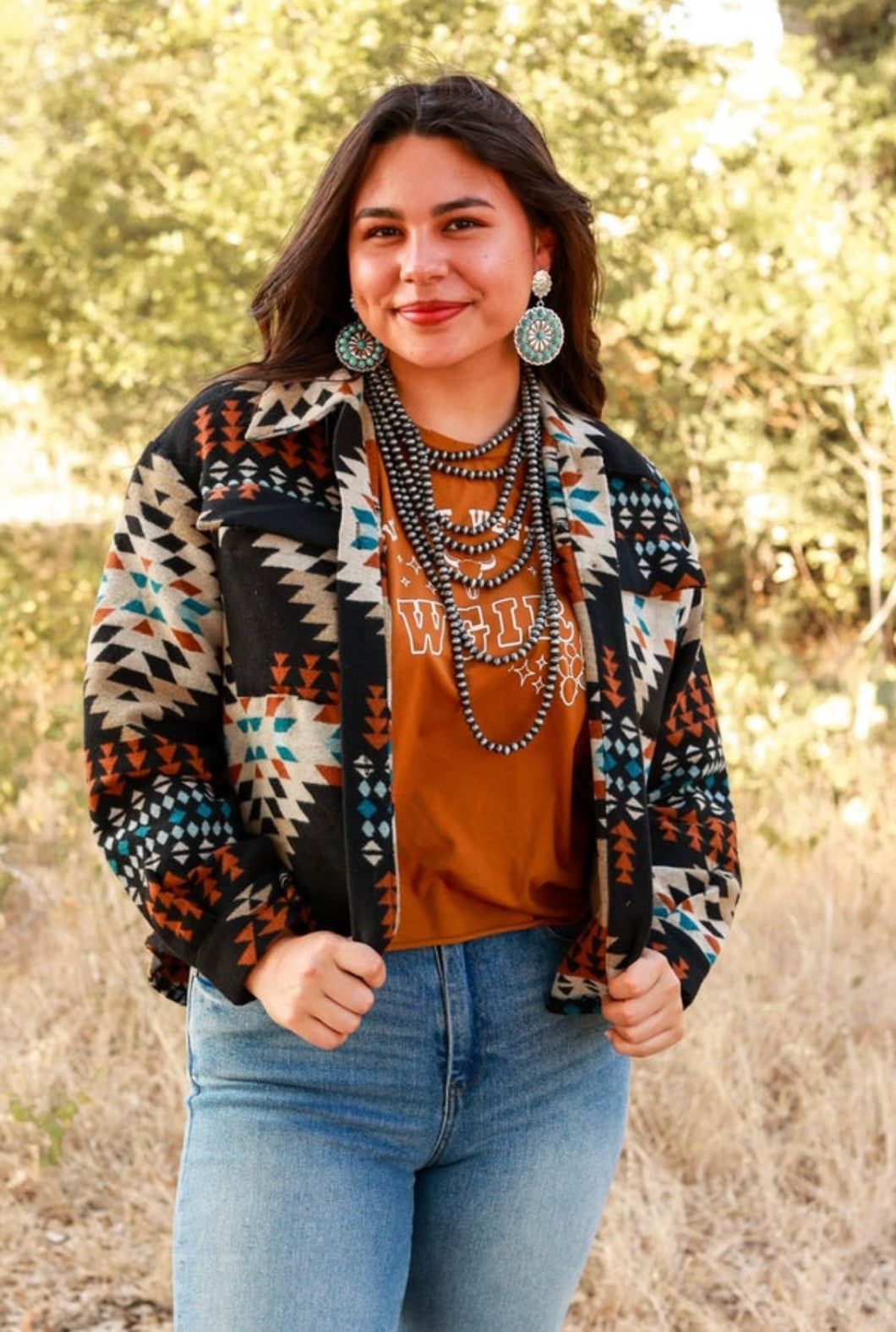 Her Own Path Aztec Shacket