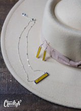 Load image into Gallery viewer, Ada Mustard Bar Necklace &amp; Earring Set
