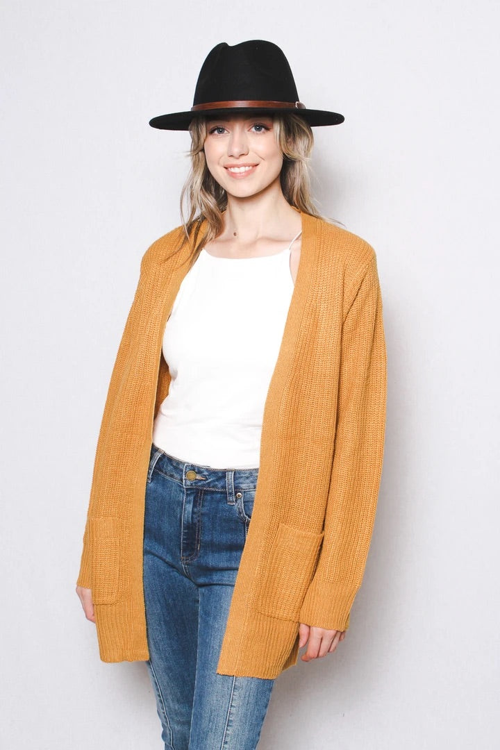 Mustard Cardigan Sweater