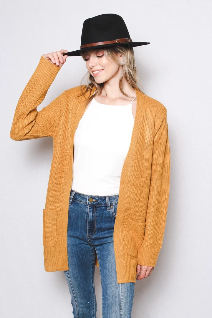 Mustard Cardigan Sweater