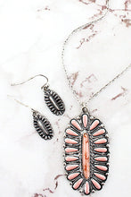 Load image into Gallery viewer, PINK CANYON CONCHO NECKLACE AND EARRING SET
