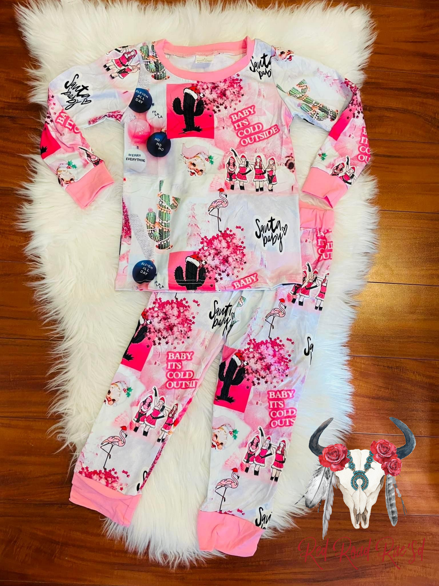 Cowgirl Christmas Collage PJs