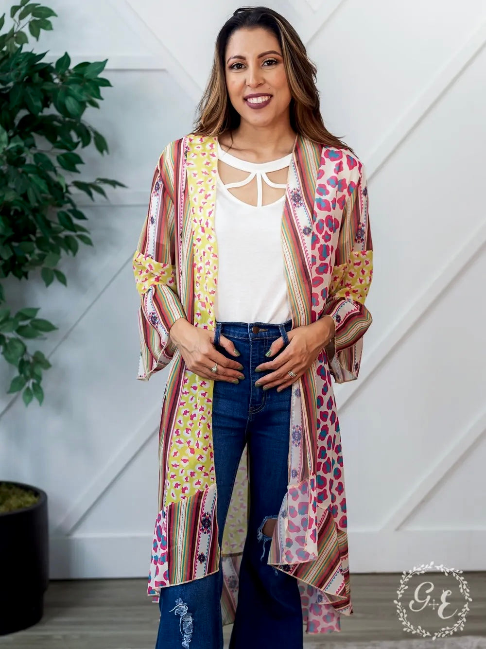 Mimosa Mornings Multi-Panel Duster - Jeweled Serape