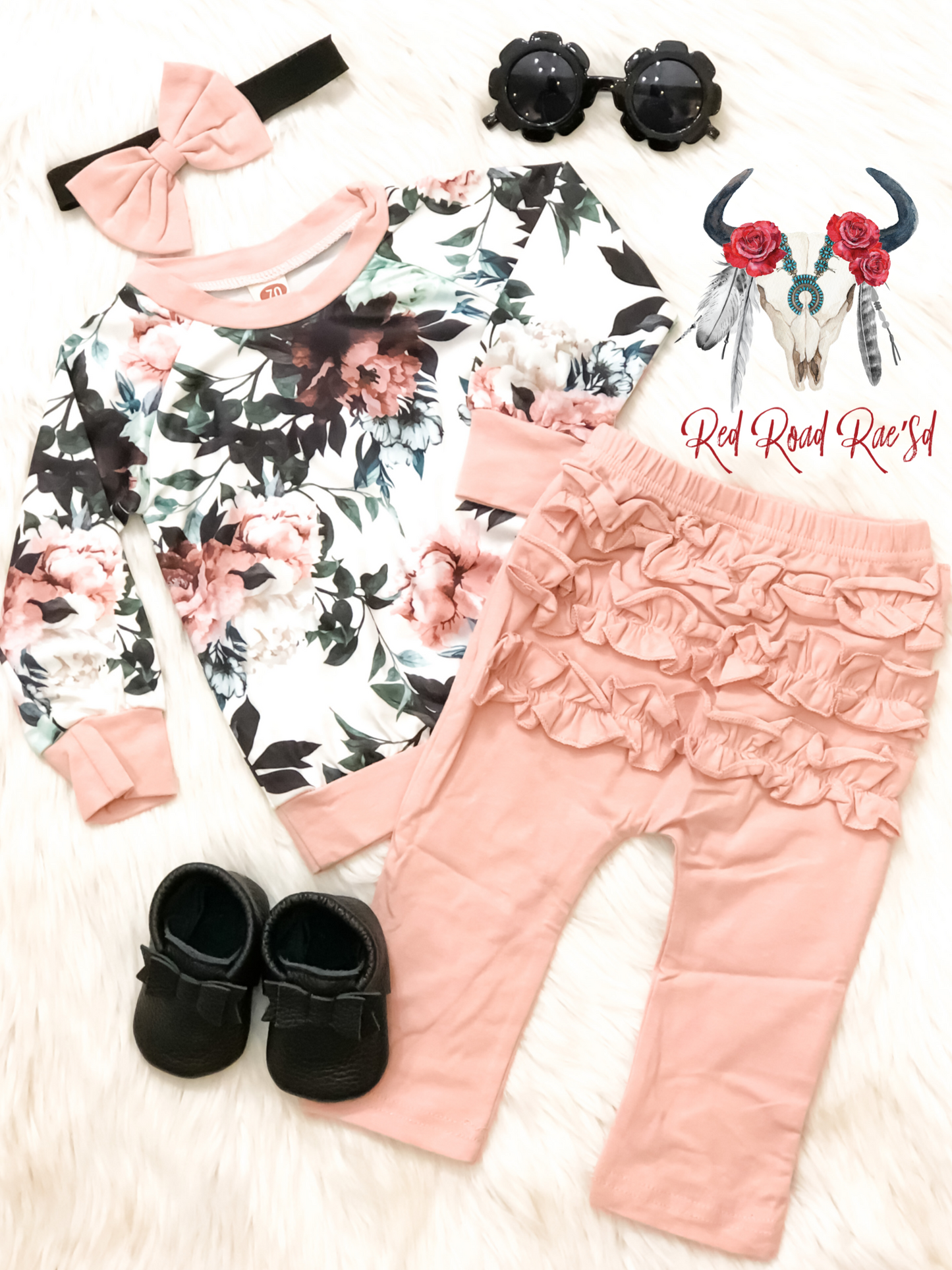 Mauve Floral Set