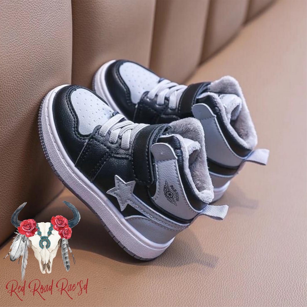 Star Baller Sneakers- Grey and Black