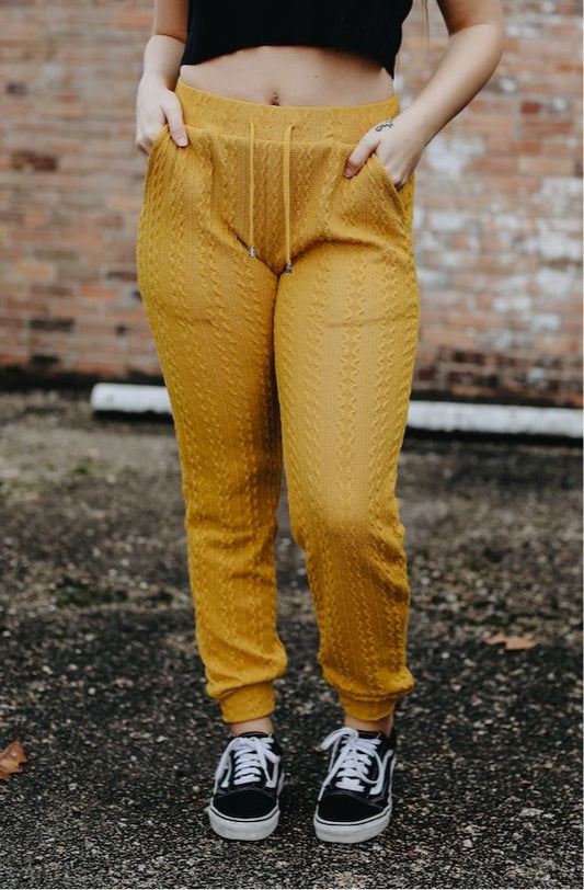 CHUNKY KNIT LOUNGE PANTS