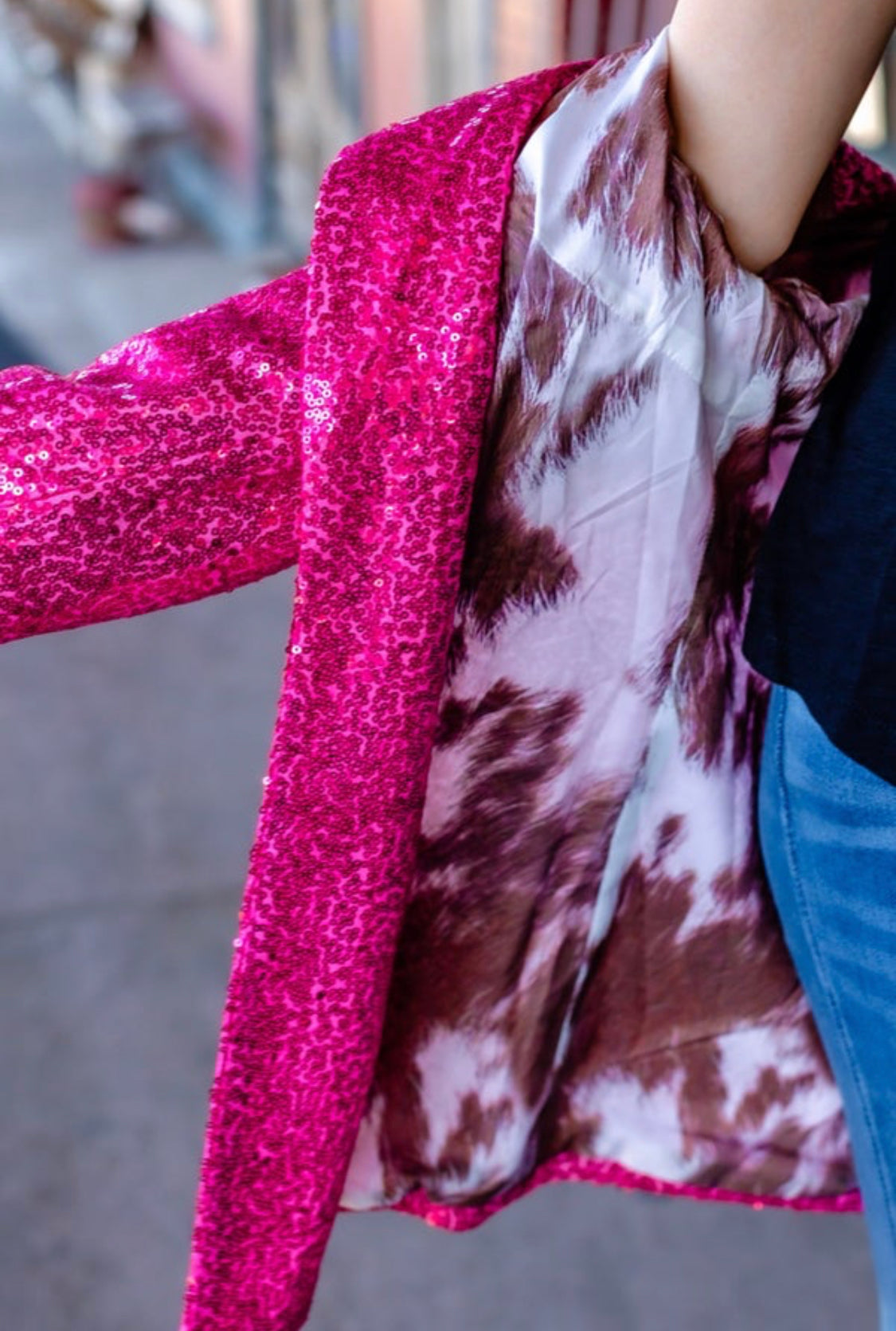 SPOTLIGHT WORTHY SEQUIN BLAZER