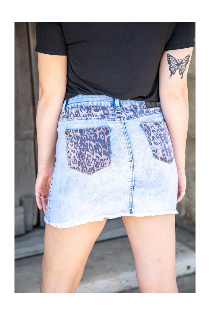Leo denim skirt