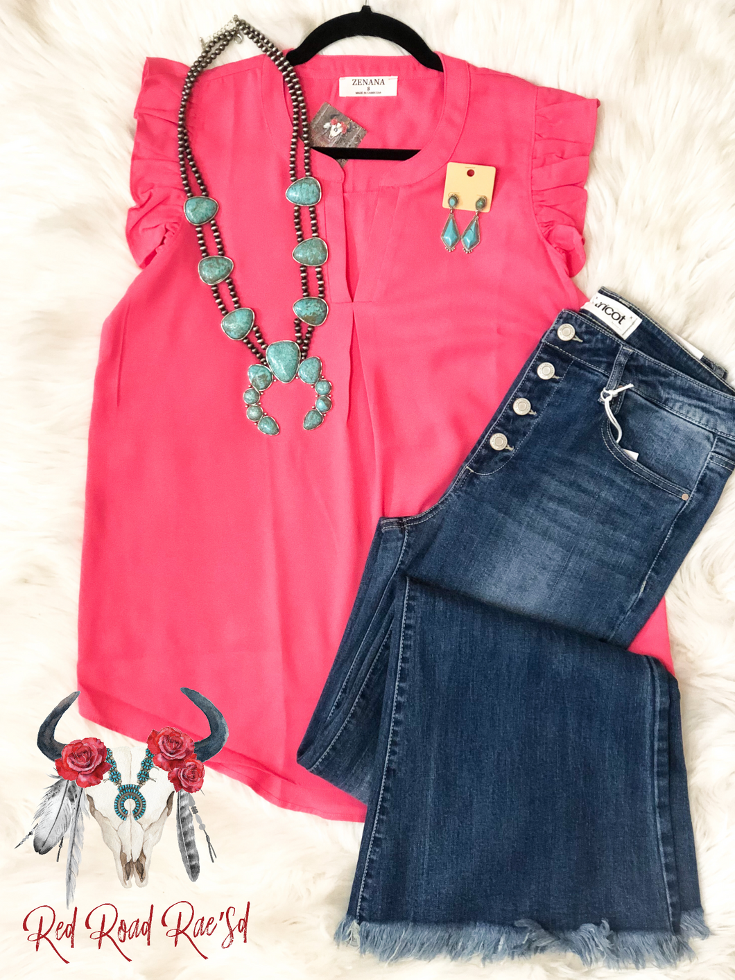 Fuchsia Ruffle Top