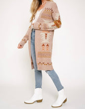 Load image into Gallery viewer, Dusty Rose Aztec Cardigan
