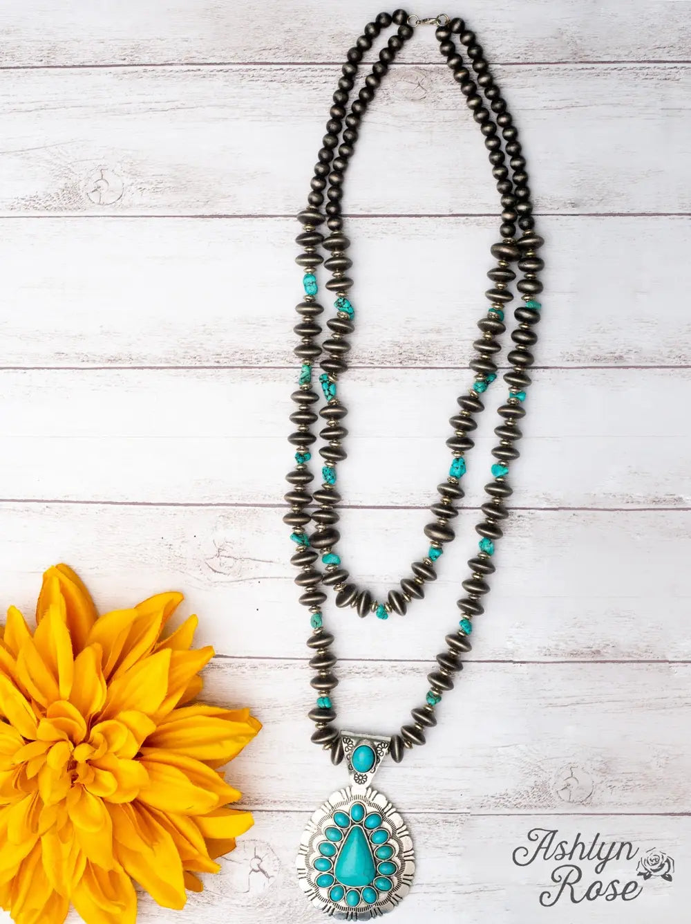 BIGGER IN DALLAS TURQUOISE NECKLACE