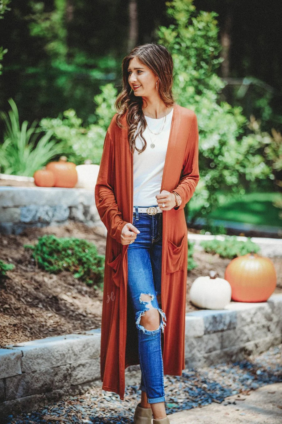 Spiced Up Long Pocket Cardigan