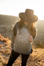 Load image into Gallery viewer, Burn washed Aztec Hoodie
