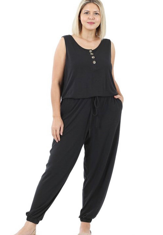 Black Tank Jogger Jumpsuit