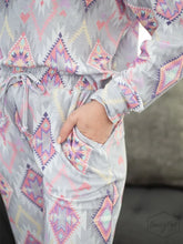 Load image into Gallery viewer, Pretty in Pastels, Aztec Loungewear Set
