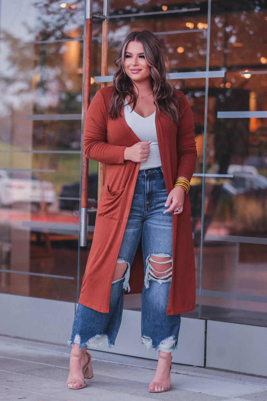 Spiced Up Long Pocket Cardigan