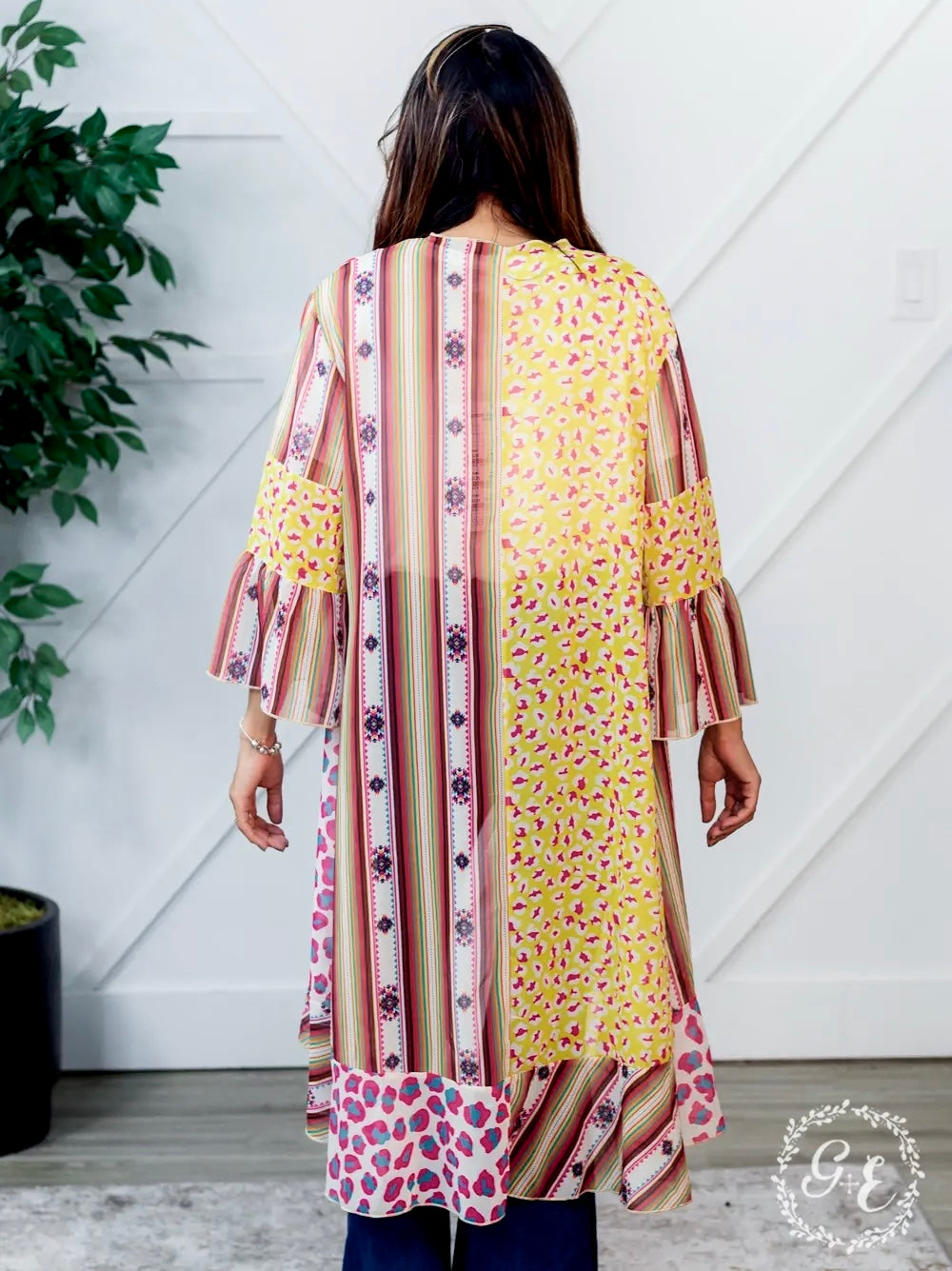 Mimosa Mornings Multi-Panel Duster - Jeweled Serape