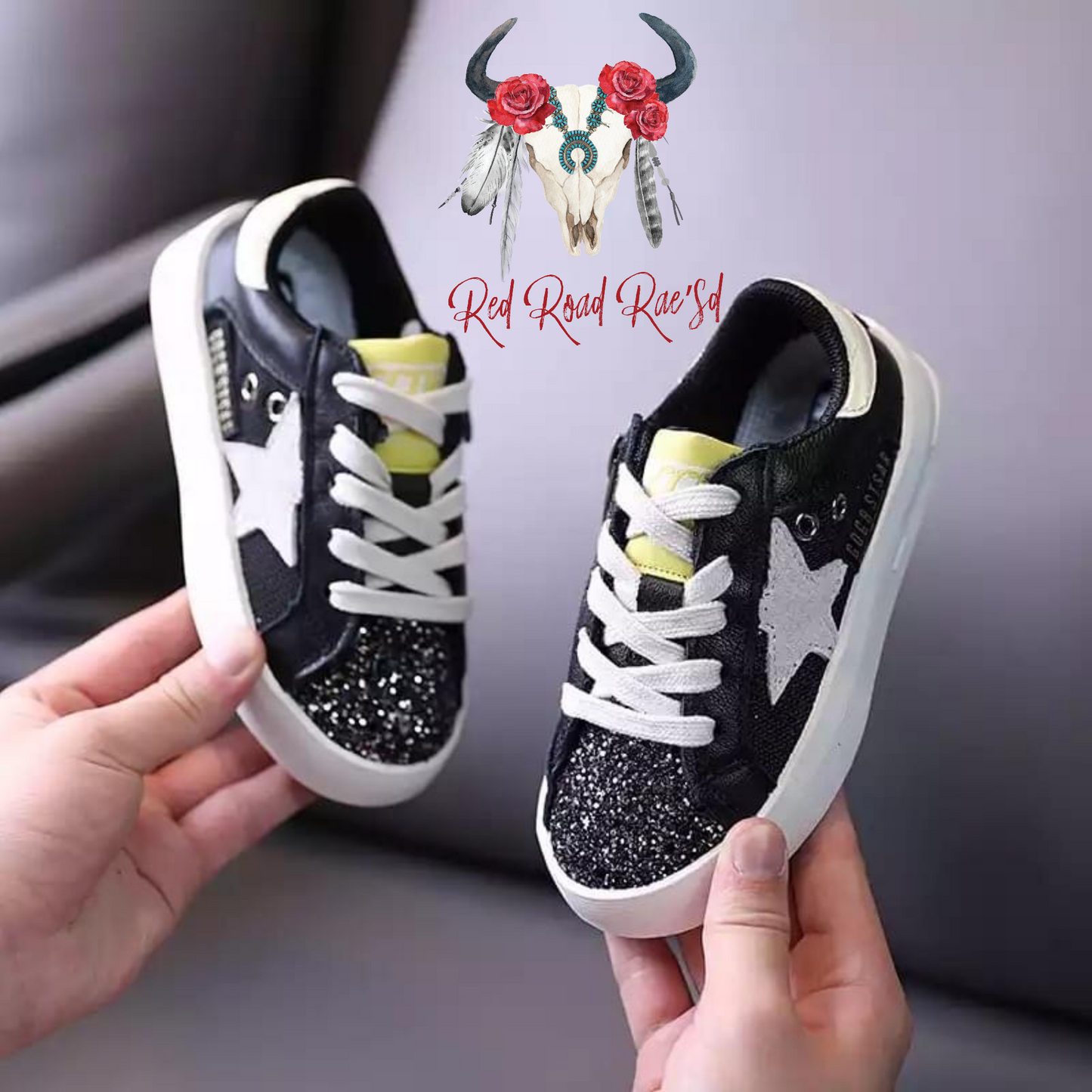 Star Struck Sneakers-Black