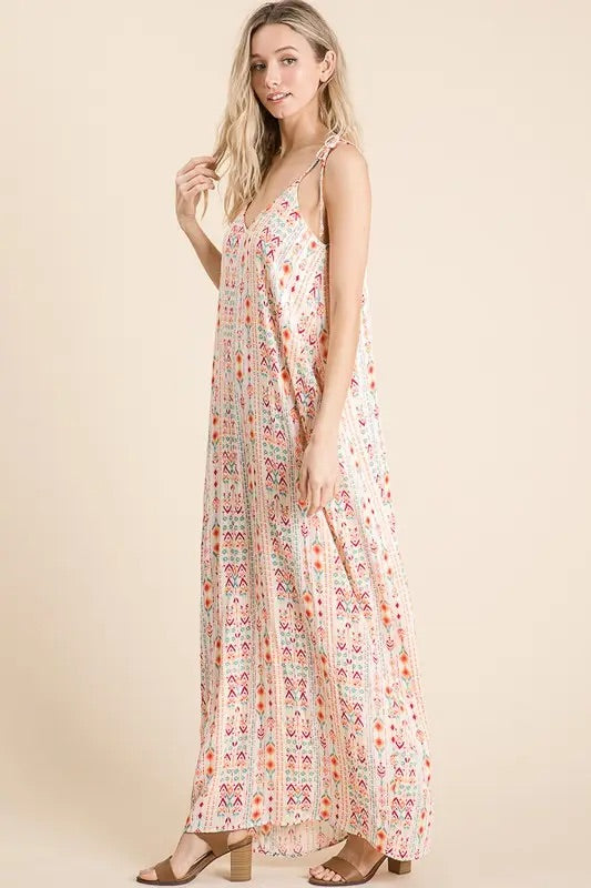 Hedy's Aztec Print Cami Maxi Dress