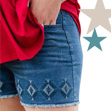 Load image into Gallery viewer, Azteca You Bet Denim Shorts
