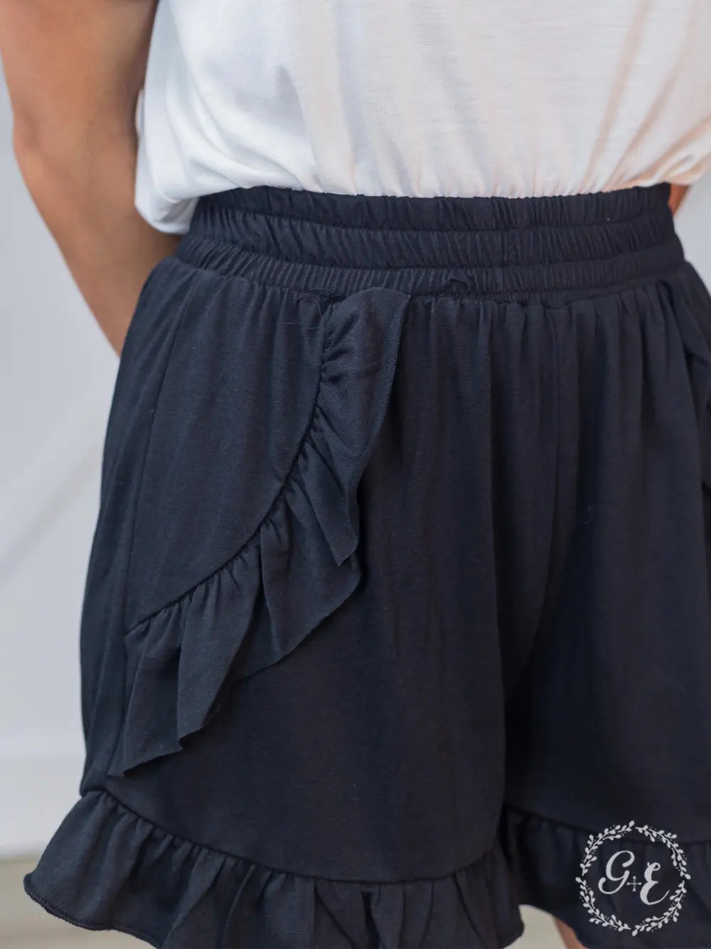 Minding My Business Ruffle Shorts
