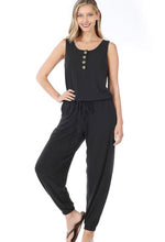 Load image into Gallery viewer, Black Tank Jogger Jumpsuit
