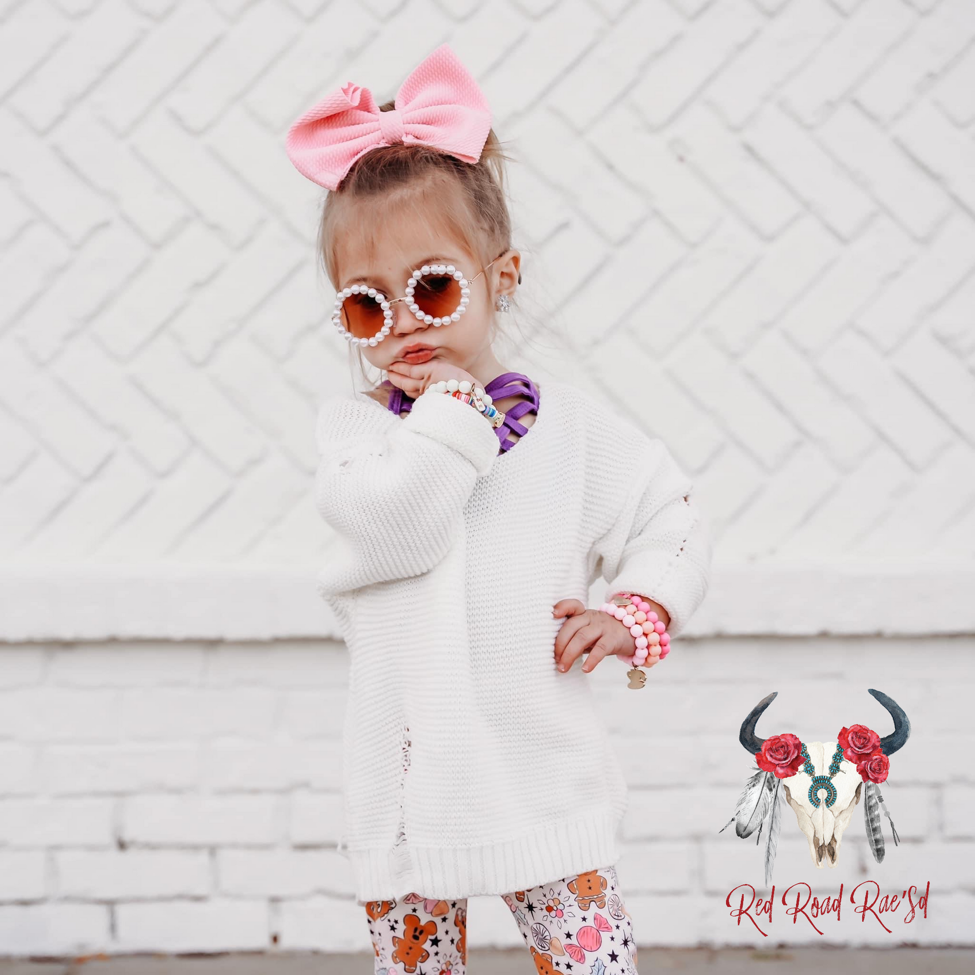 Chunky distressed white sweater