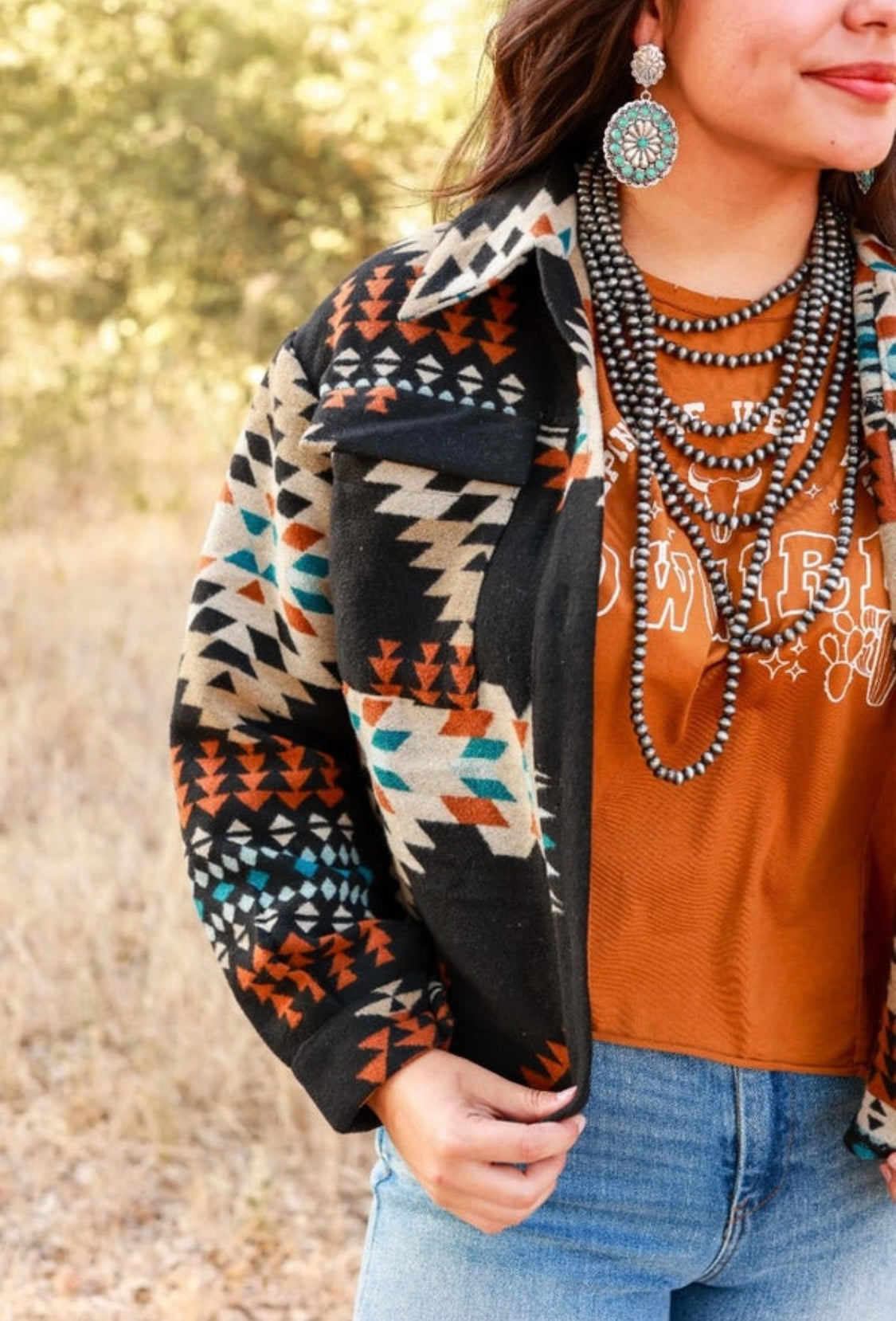 Her Own Path Aztec Shacket