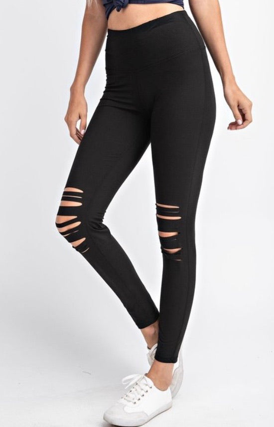 Lazer cut leggings