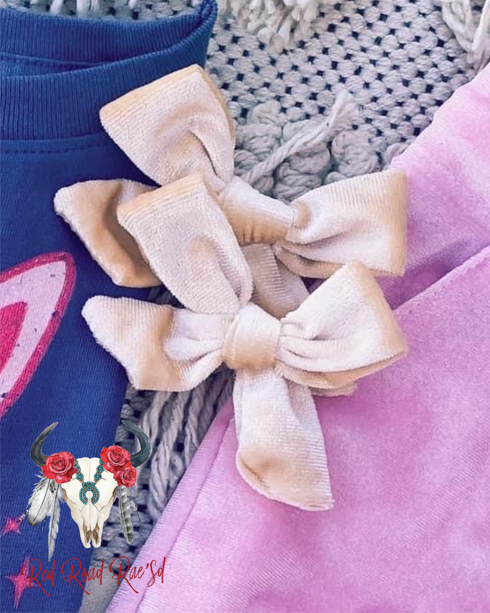 Velvet Piggie Bows