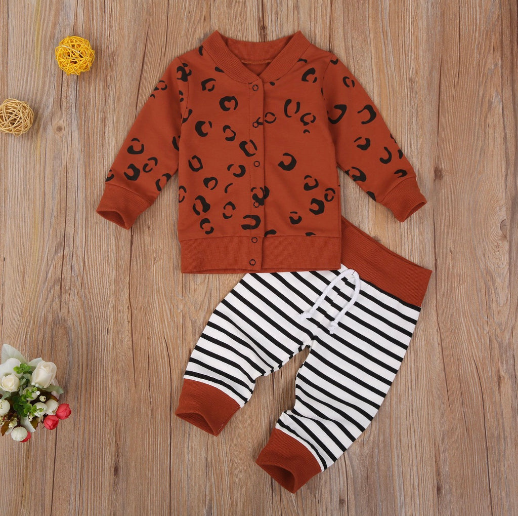 Leo/Stripe Jacket Set