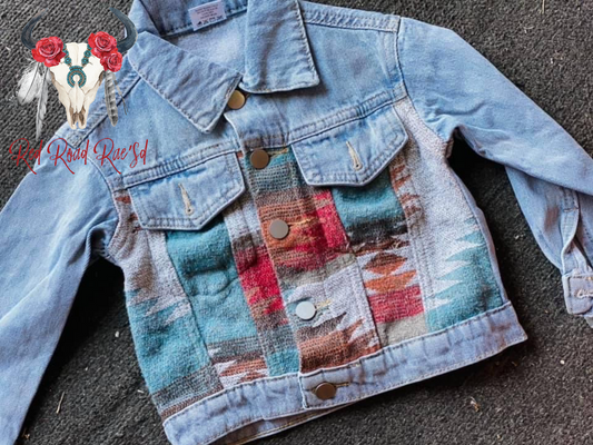 Rowdies Aztec Denim Jacket