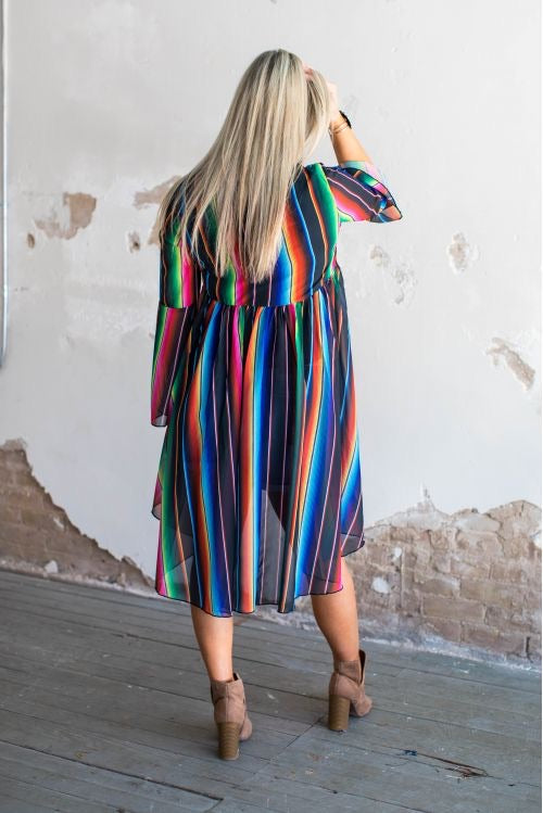 BLUE SERAPE HIGH LOW TOP