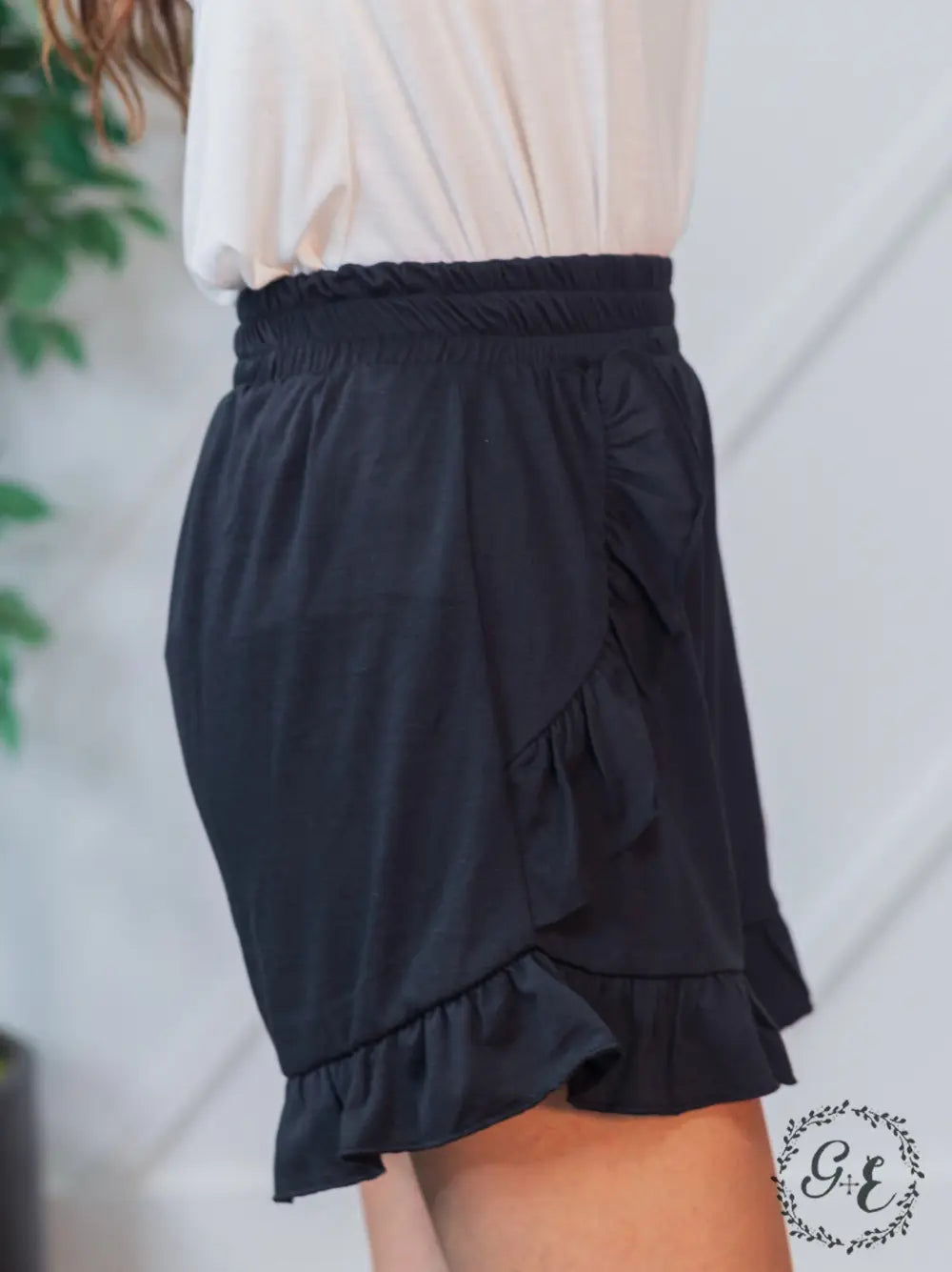 Minding My Business Ruffle Shorts