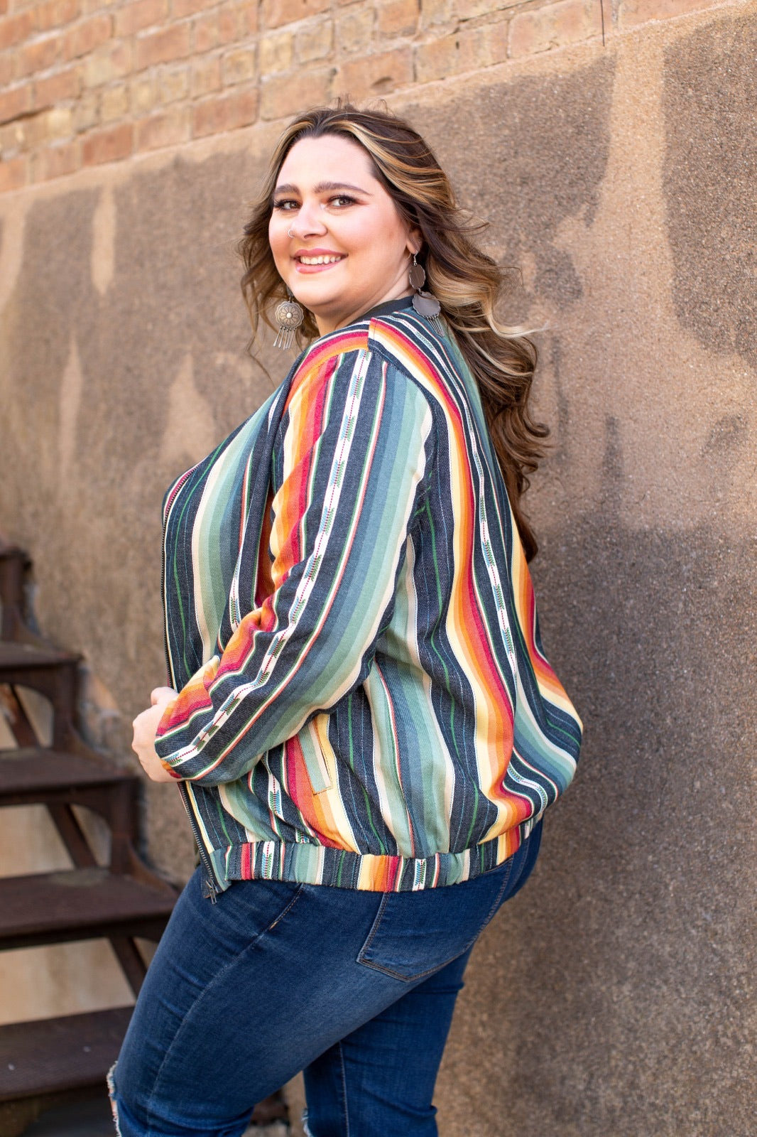 Charcoal Serape Bomber Jacket