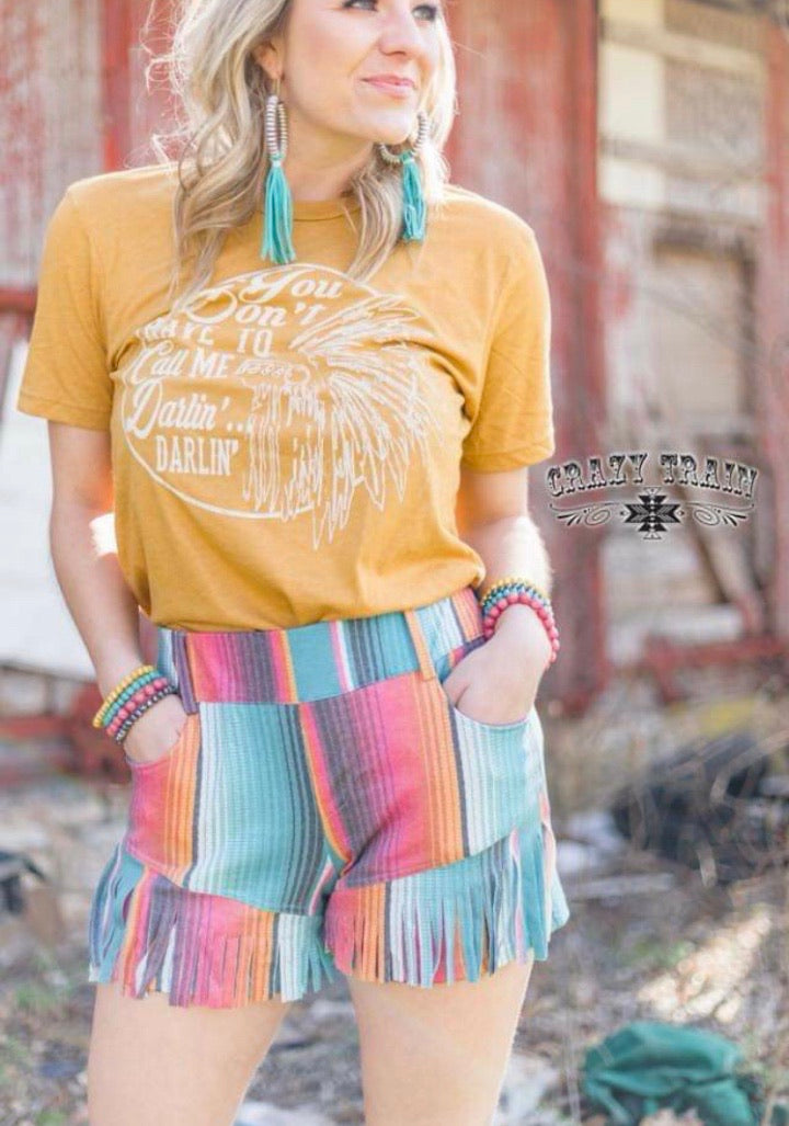 Fringe shorts