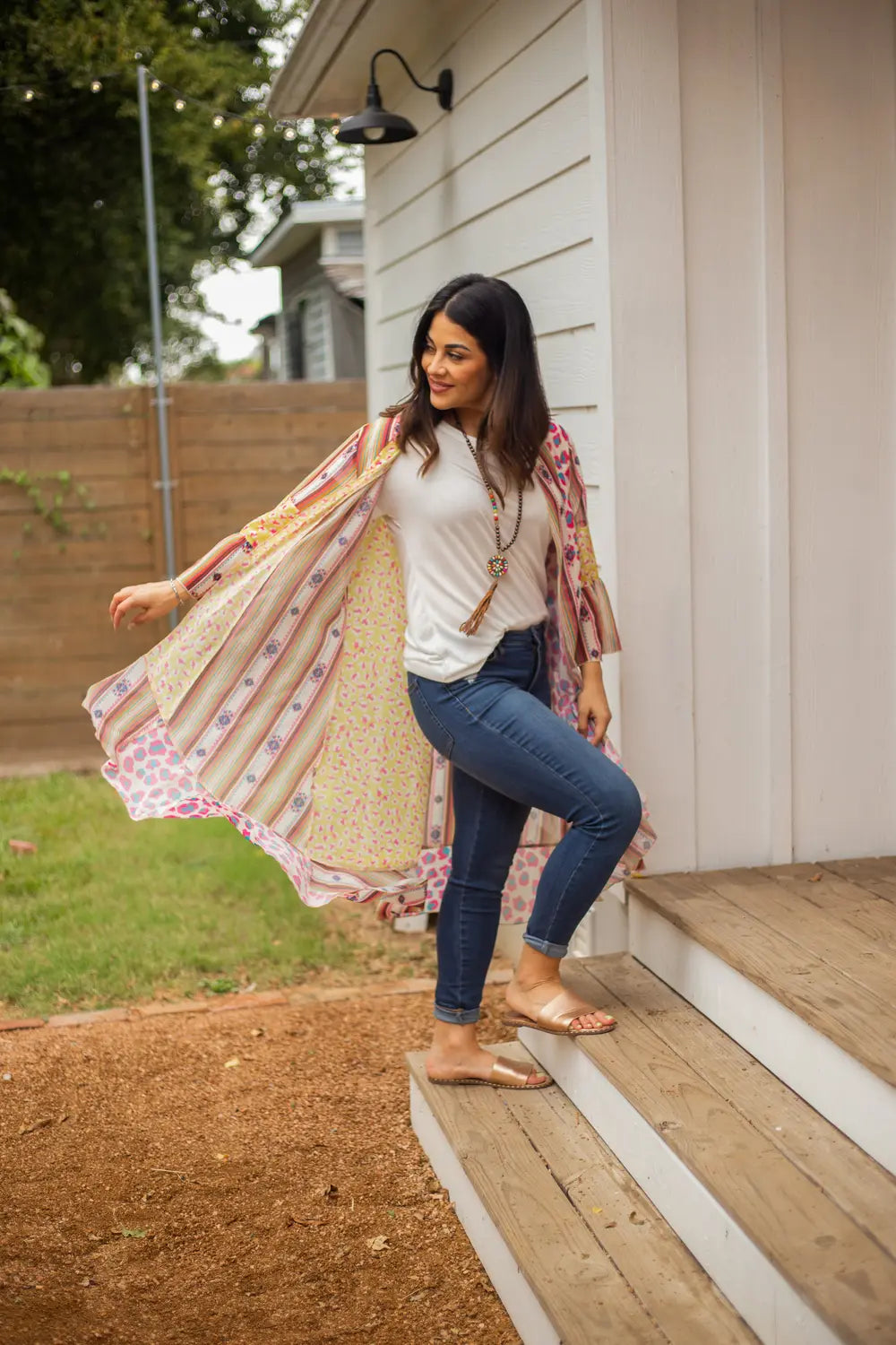 Mimosa Mornings Multi-Panel Duster - Jeweled Serape