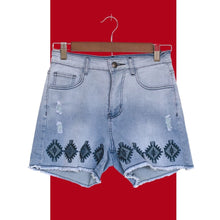 Load image into Gallery viewer, Azteca You Bet Denim Shorts
