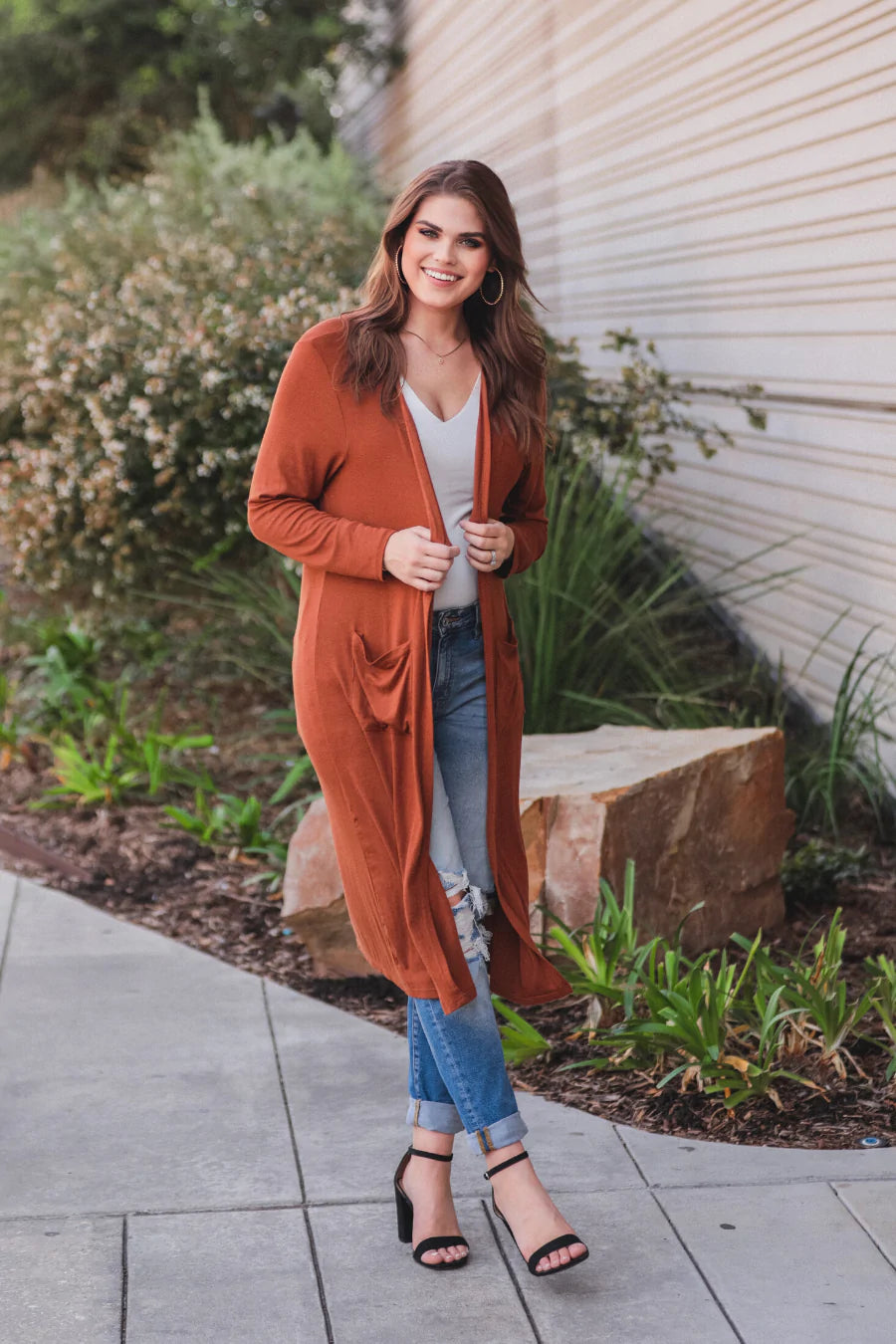 Spiced Up Long Pocket Cardigan